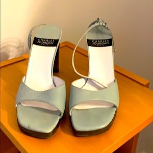 Charles Jourdan sandals teal blue